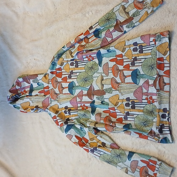 Mushroom Print Lightweight Hoodie - Picture 3 of 3